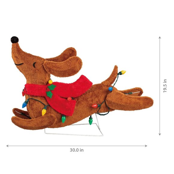 30" LED Dachshund Dog Christmas Decor Indoor/Outdoor Prop Muilticolor Lights - Picture 2 of 6